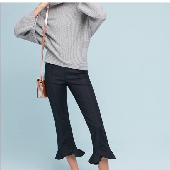Anthropologie Pants - NWT Anthropologie Orbit Flounced Cropped Pants
